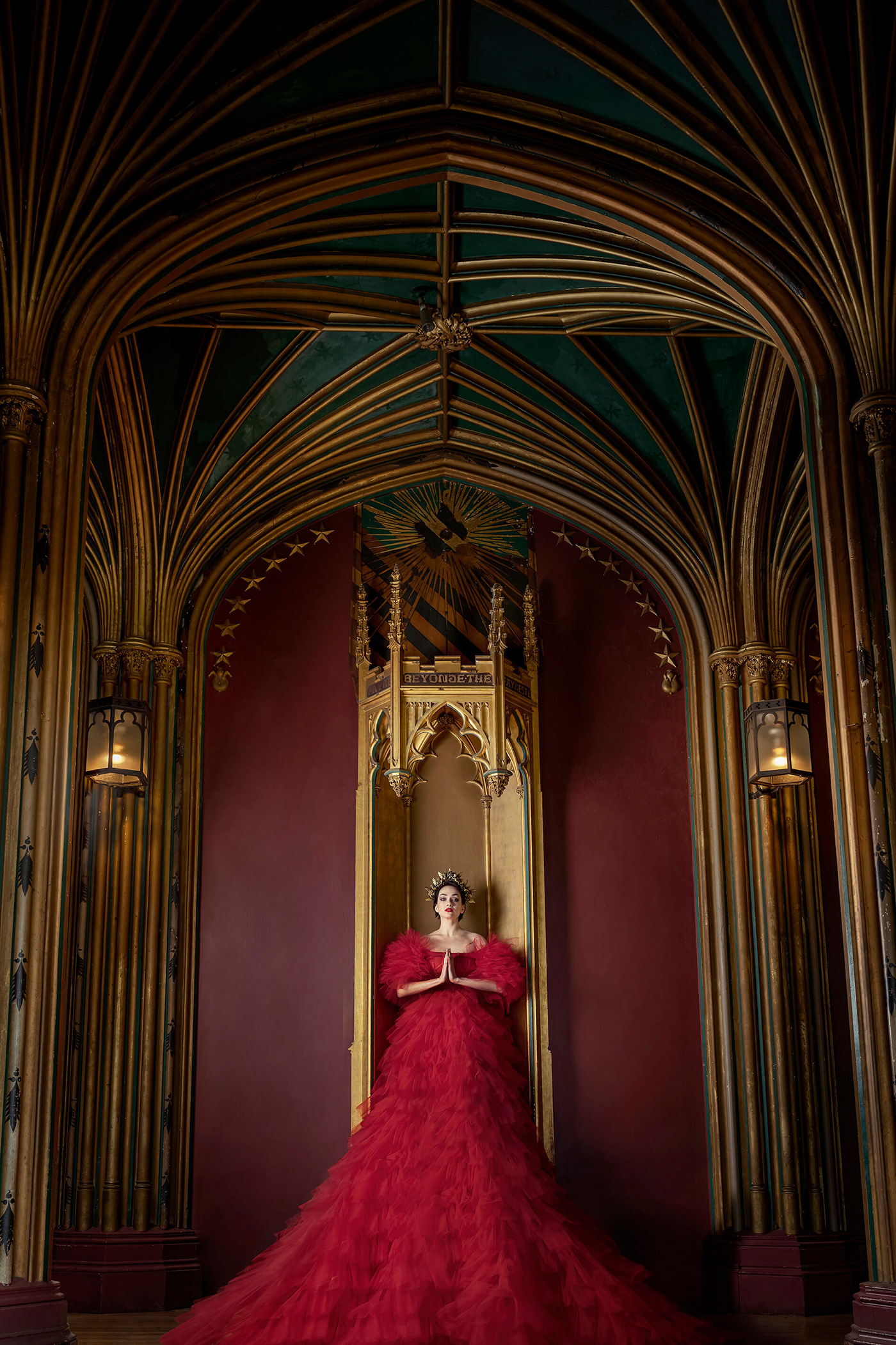 beauty Castle fantasy Fashion  Interior model portrait