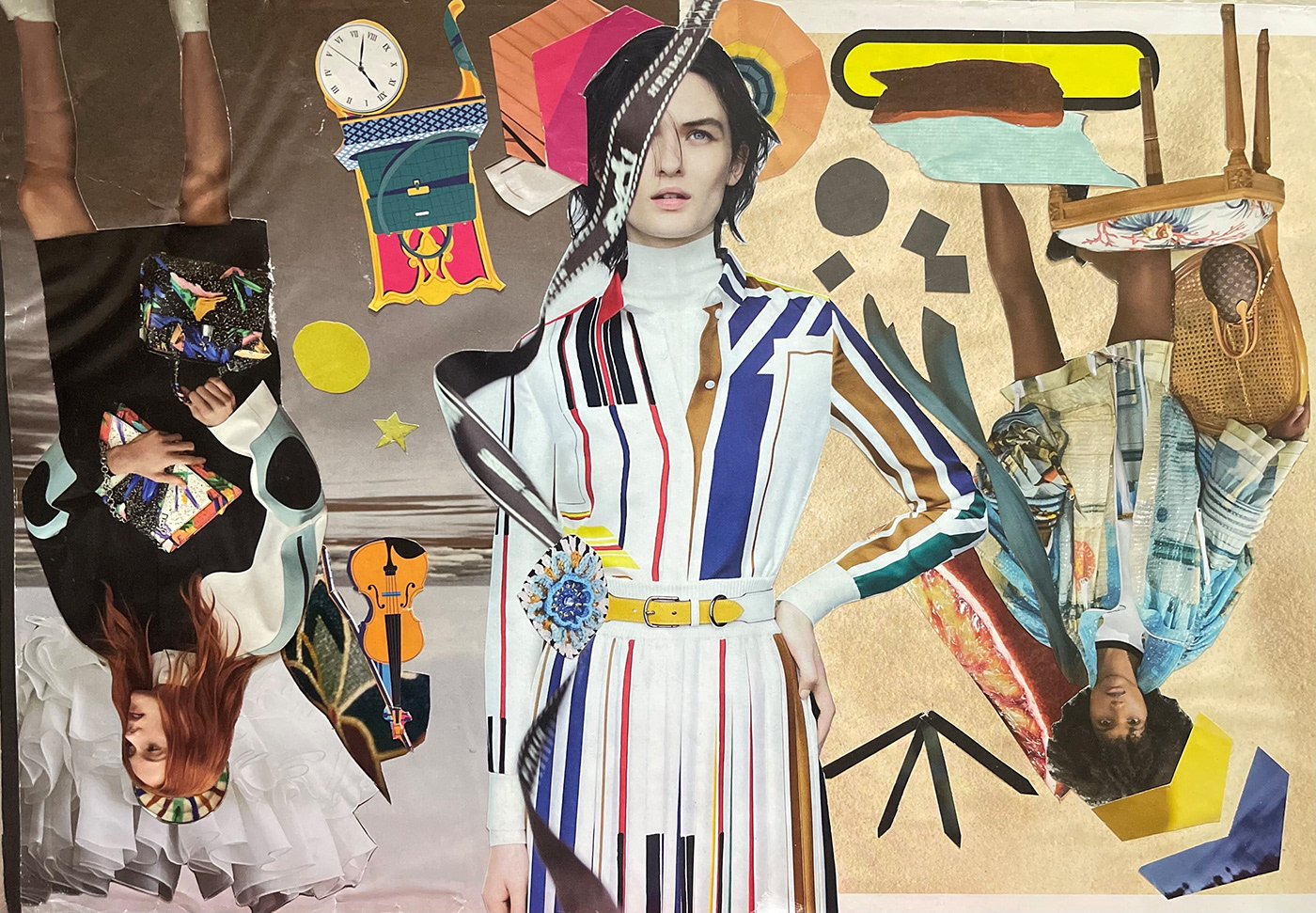 design editorial Fashion  fashion design fashionmagazine handmade Joan Miró Layout mood moodboard