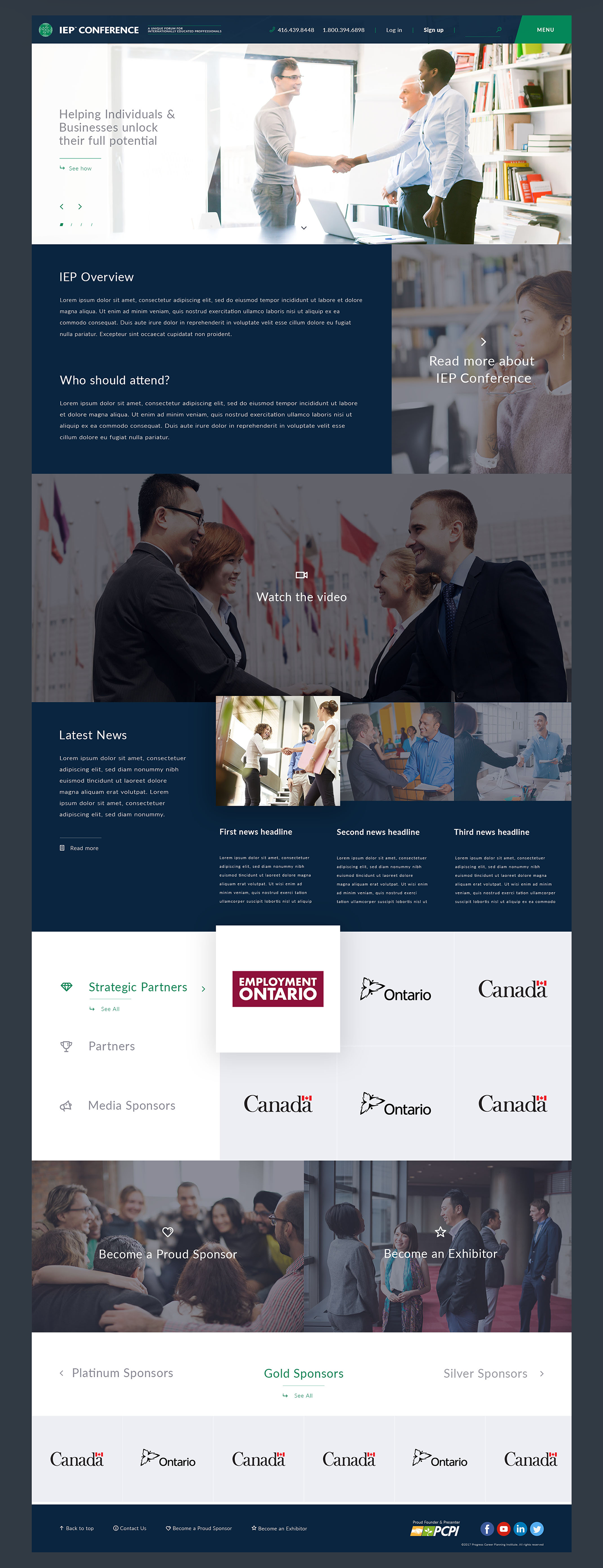 IEP iep conference Web Design  ux UI user experience Toronto Canada conference Website