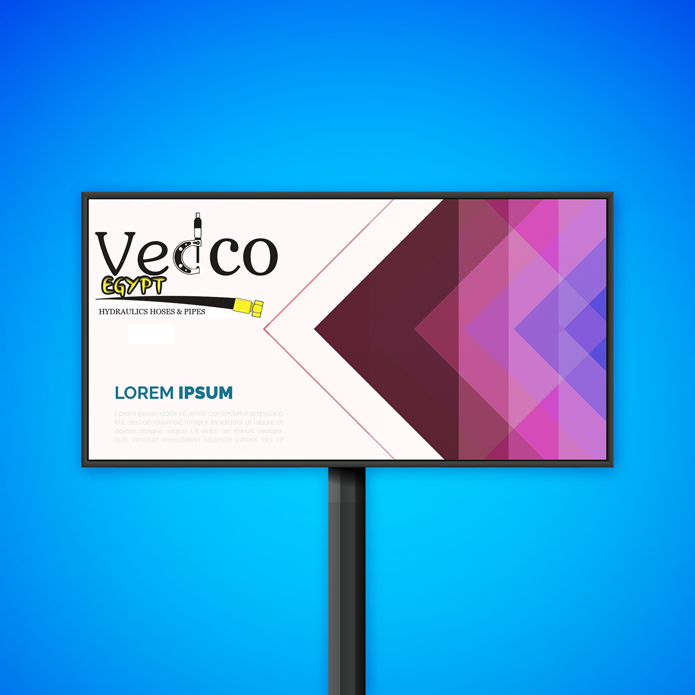 brand company design high Hoses hydrolic logo vedco