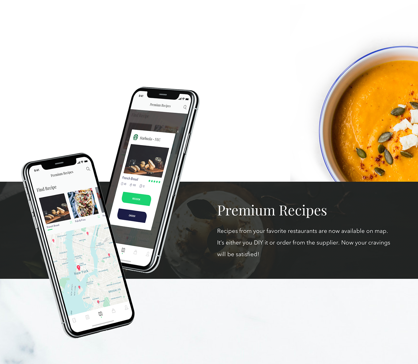 food app recipe app iPhone x Food UI UX food recipe planner food recipe map Amazon Go ingredients app cooking app