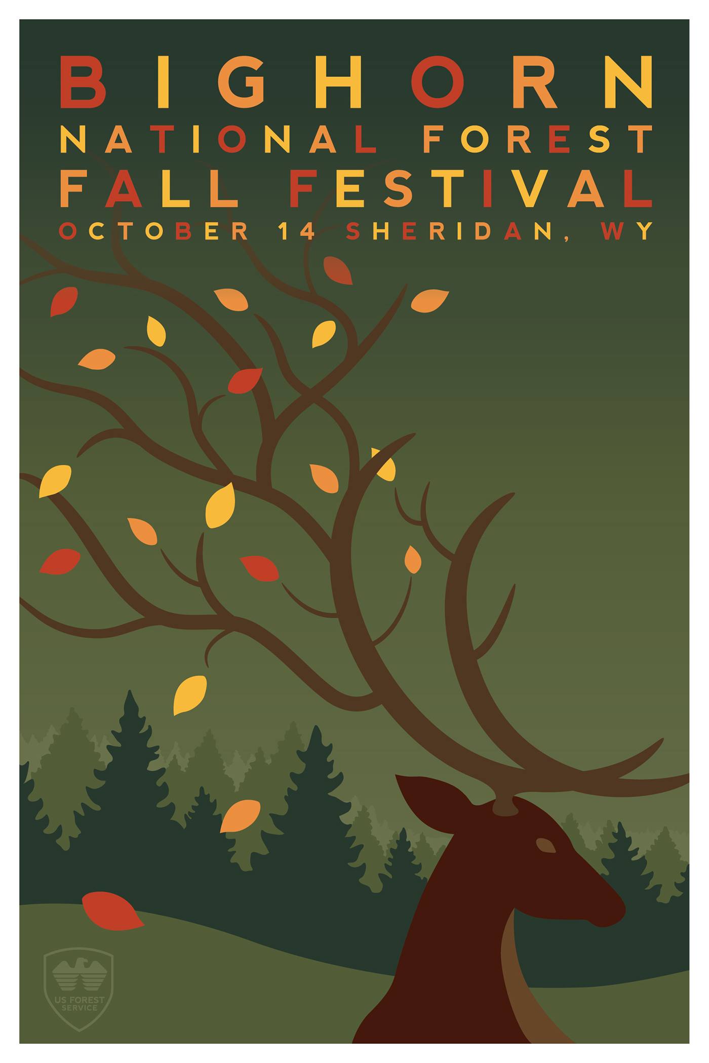 US Forest Service branding  forest Tree  poster eagle logo adobeawards