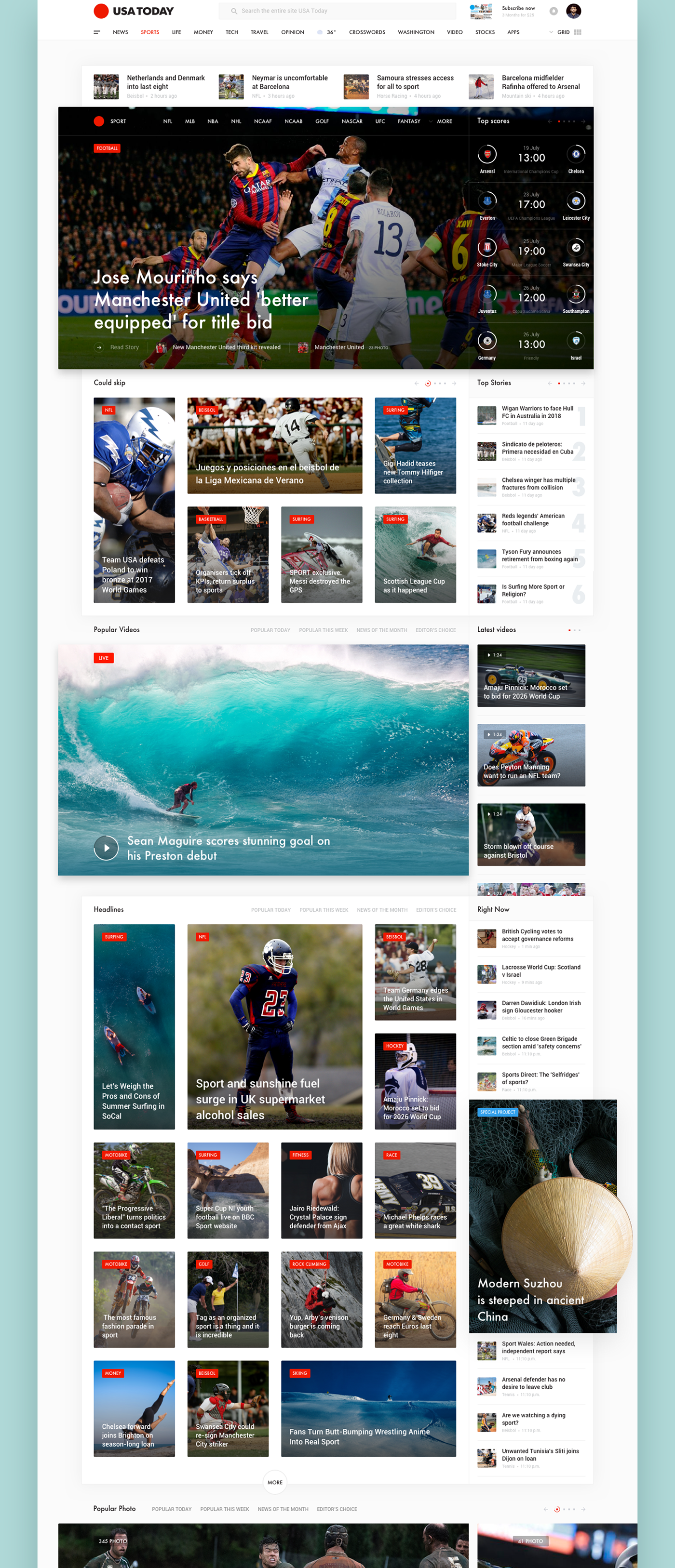 news usa today typography   Web concept sport digital football Movies