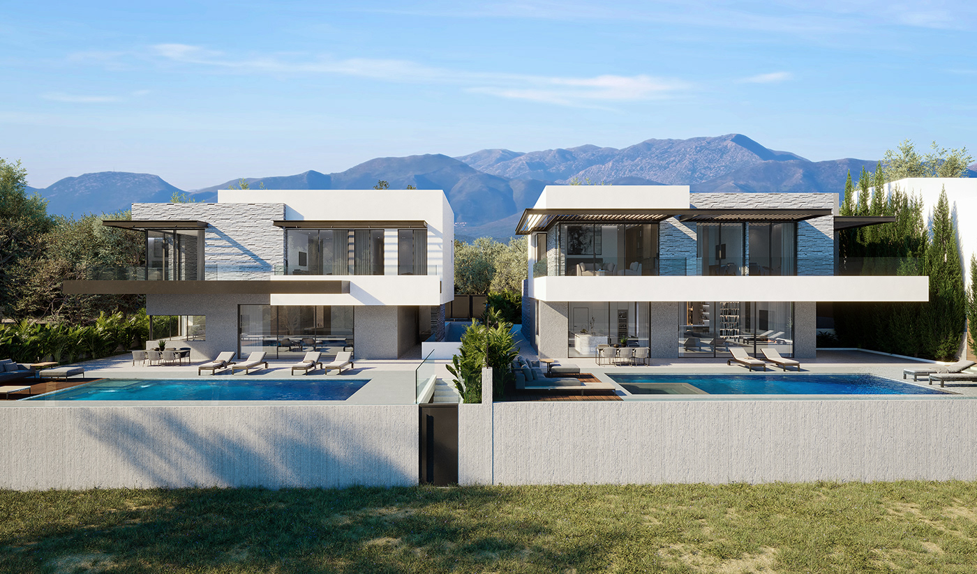 3D 3ds max architecture archviz CGI exterior Greece Render visualization
