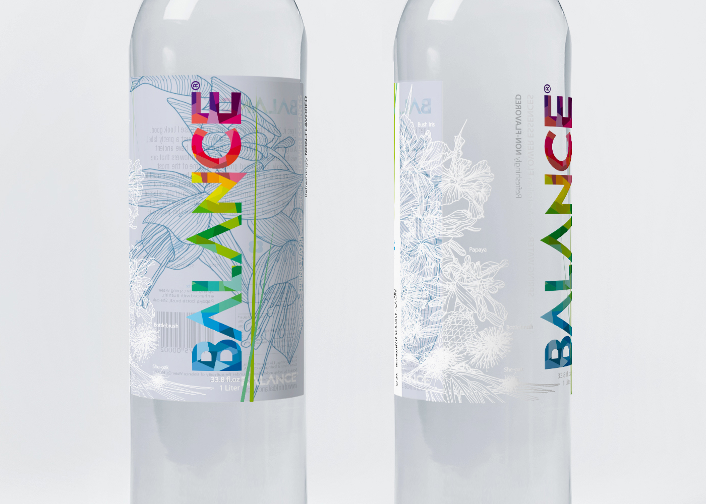 colors water logo label design