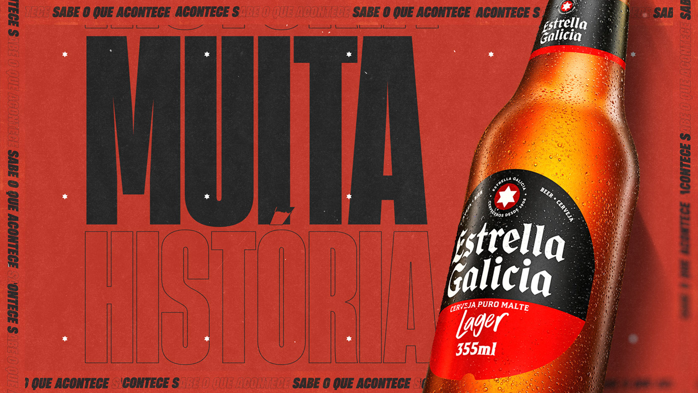 after effects animação beer beer campaign collage digital Estrella Galicia motion design party