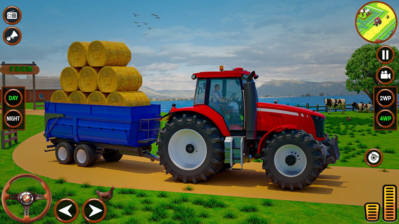 farming Tractor tractor farming UI/UX ui design UI ux game ui Farming game Logo Design