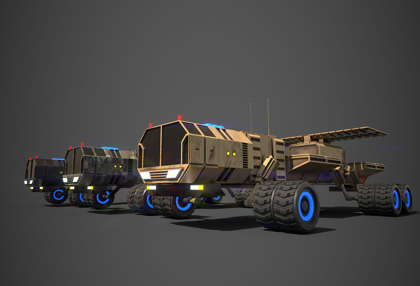 3D unity3D Vehicle Truck rts concept Scifi concept art mars Unreal