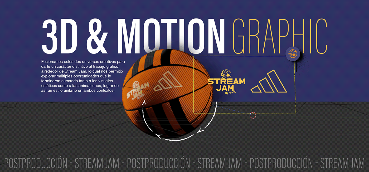 graphic design  motion graphics  3D basketball Production sports Advertising  brand identity Streaming ILLUSTRATION 