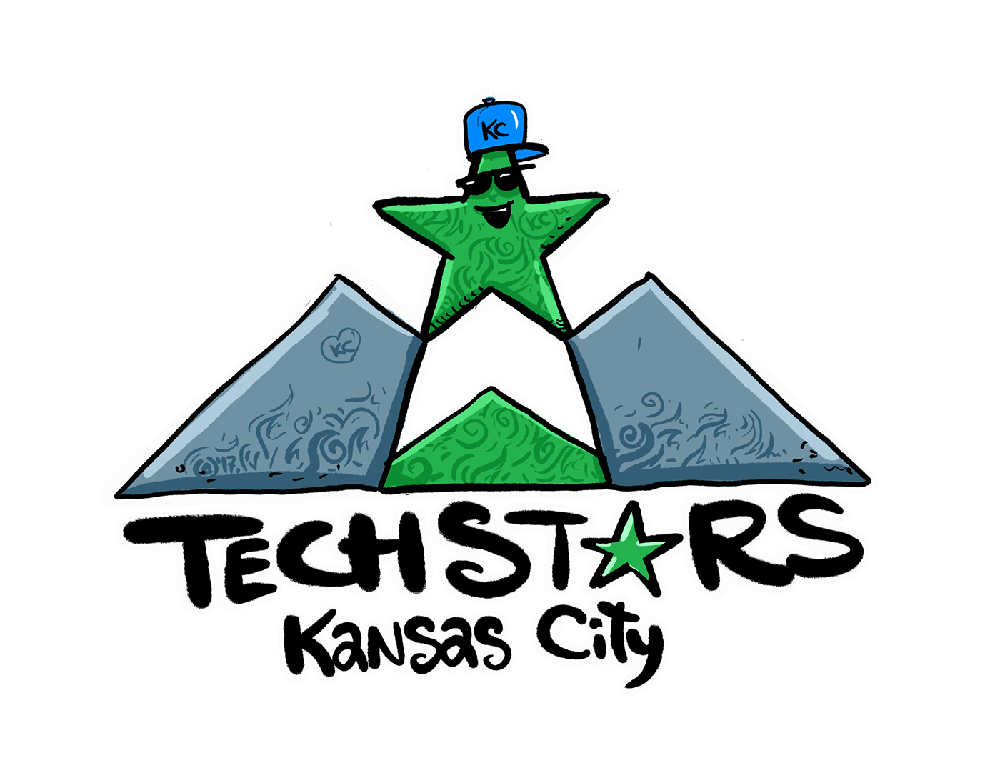 Badges branding  ILLUSTRATION  kansas city TechStars