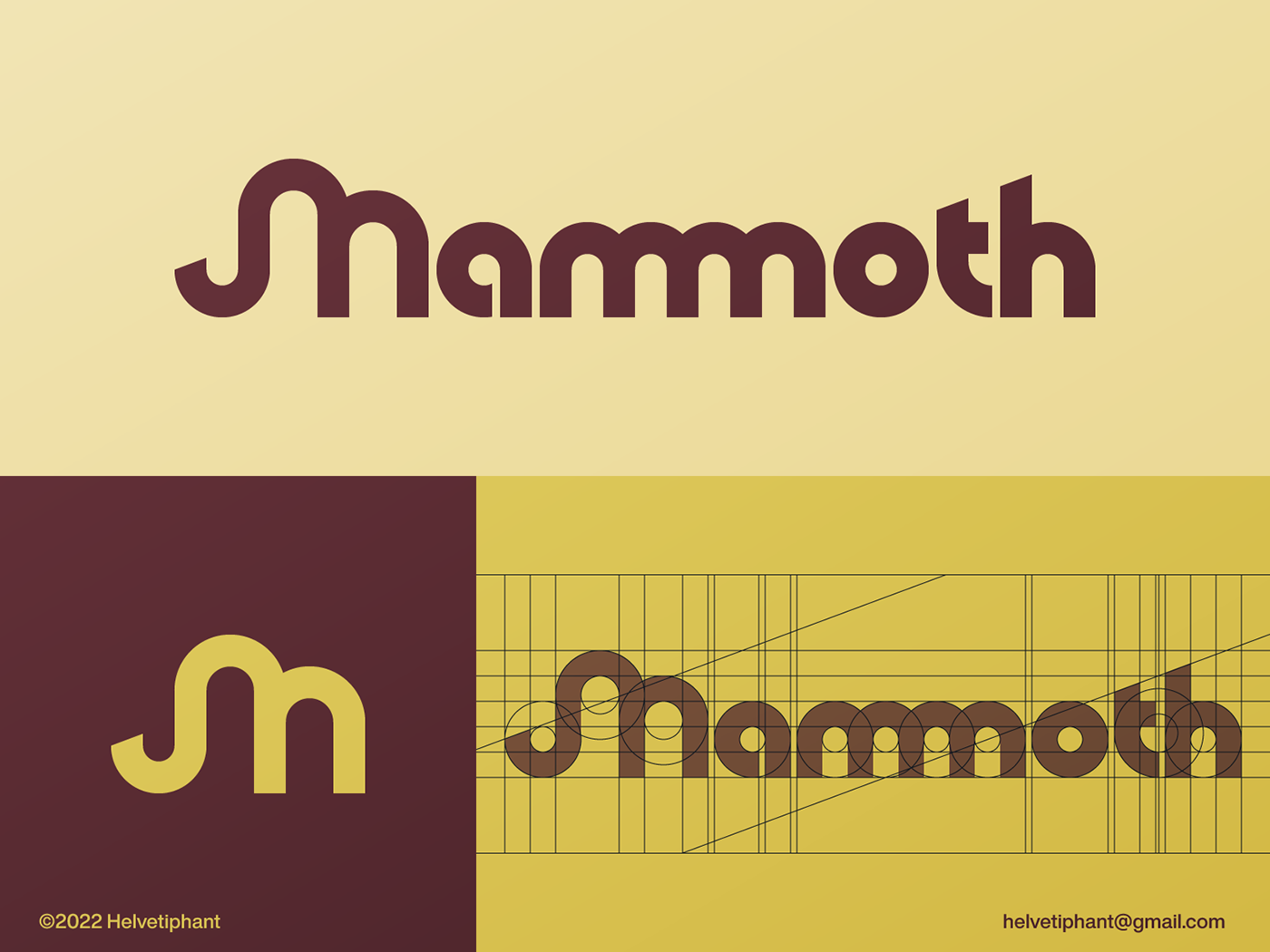Mammoth word mark logo design