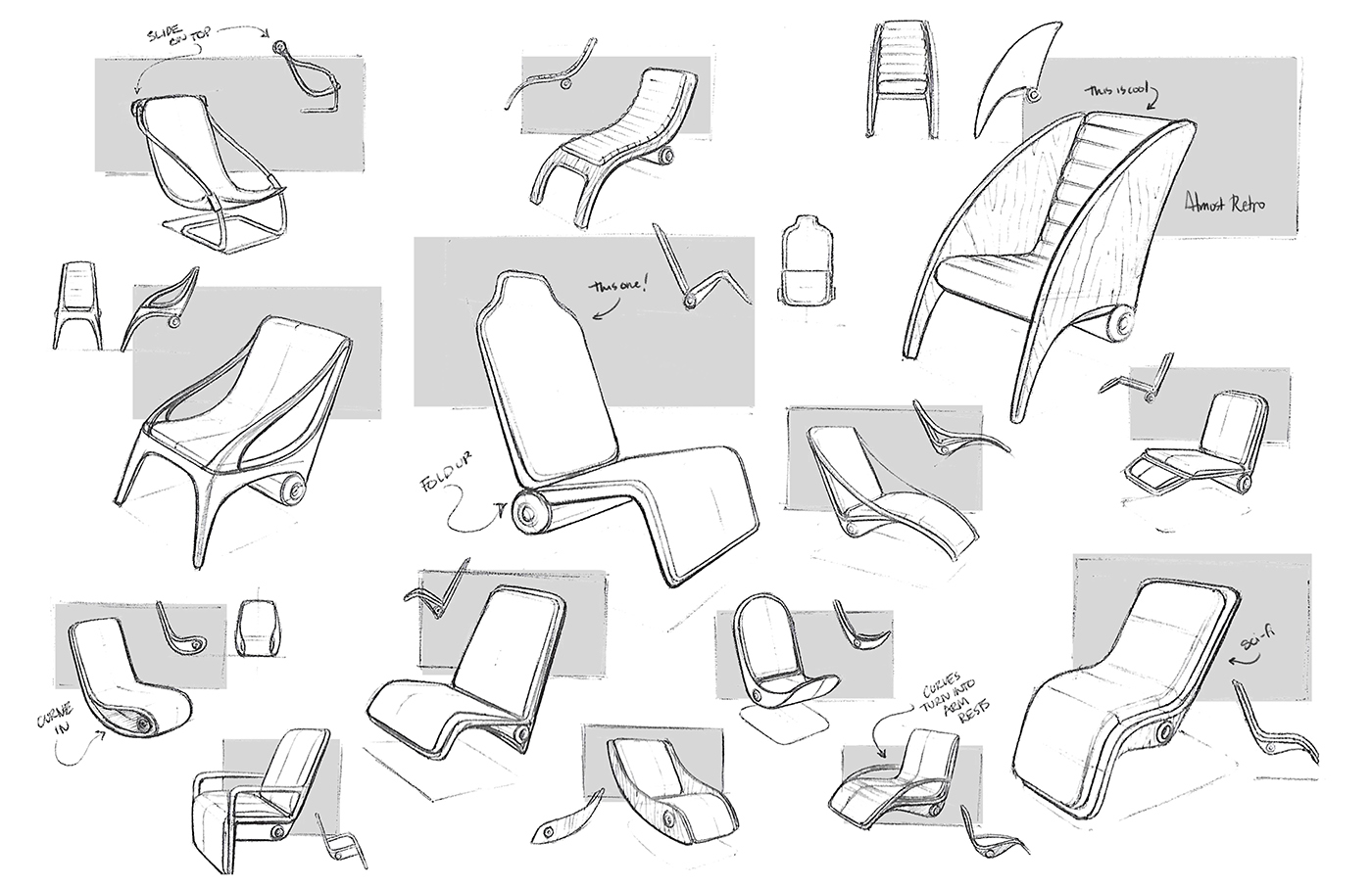 ideation sketching sketch product design chair design furniture Bicycle hanger