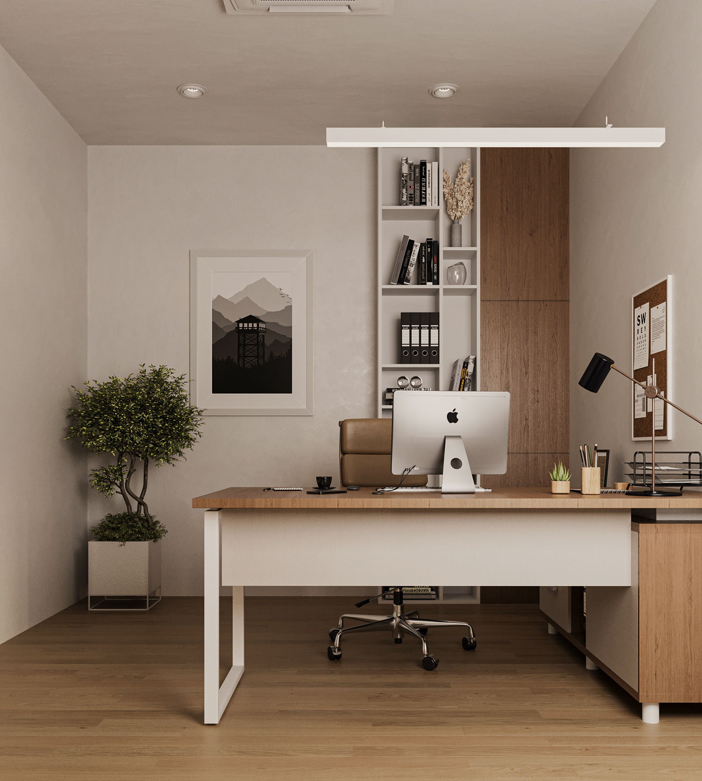 Interior visualization architecture Office Office Design 3ds max corona modern interior design  workspace