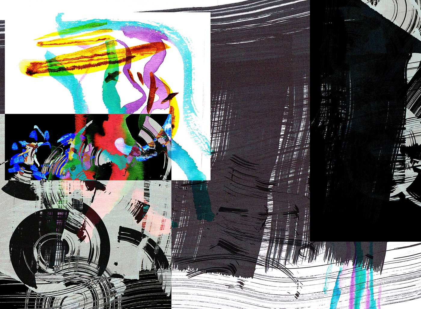 graphics collage Digital Art  music John Cage Radio avant-garde art digital illustration concept art