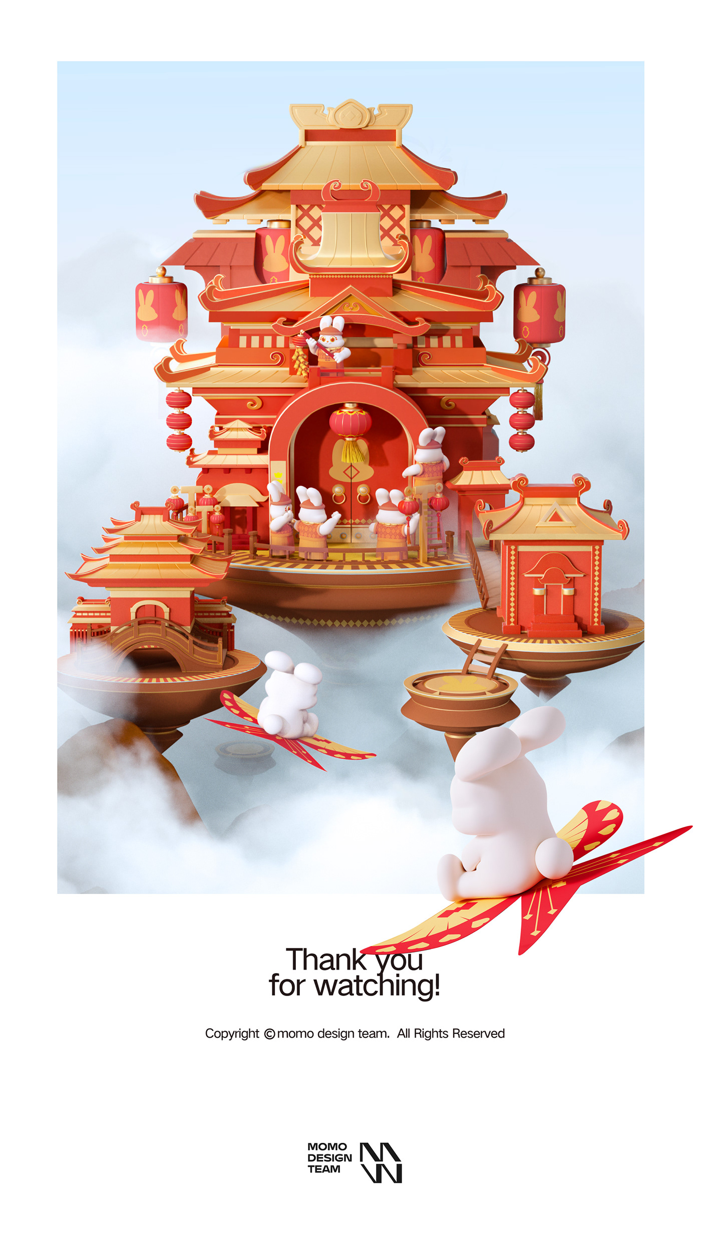 3d art brand chinese new year gift box graphic design  Live gift package spring festival year of the rabbit