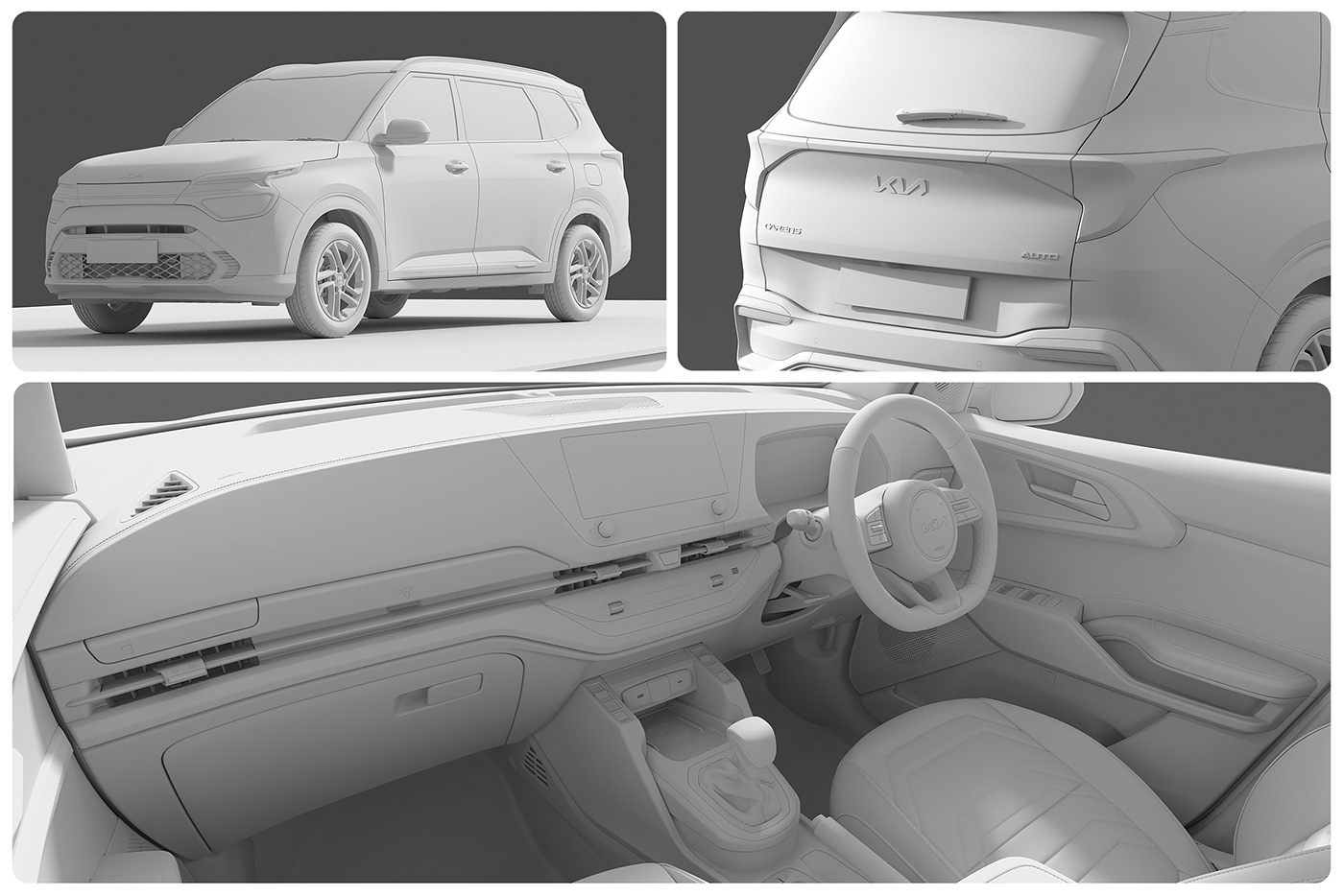 3D Advertising Campaign automotive   carens CarLaunch CGI HDRI kia motors retouching 