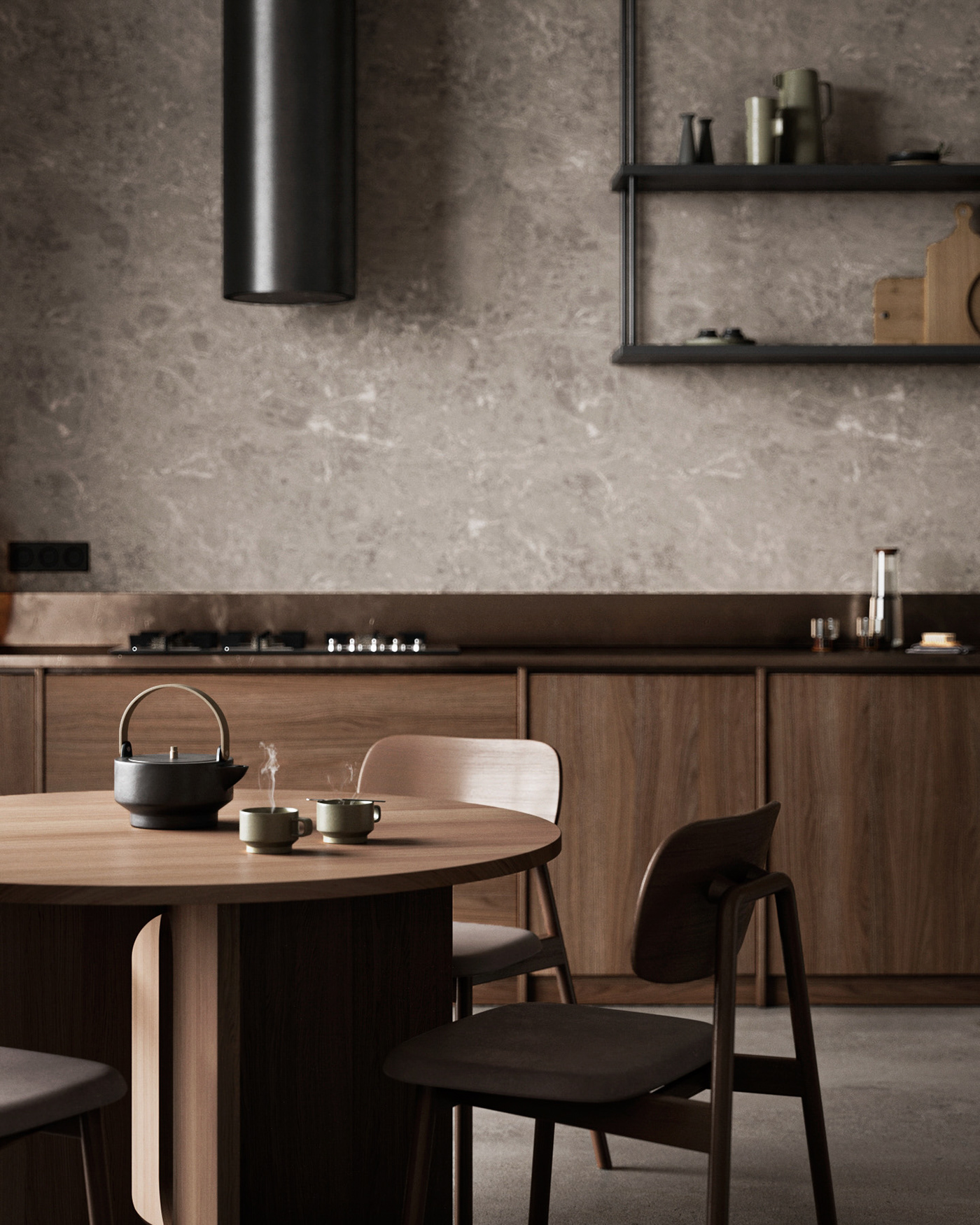 3ds max background corona render  interior design  kitchen design living room photorealism scene VİZALİZATİON