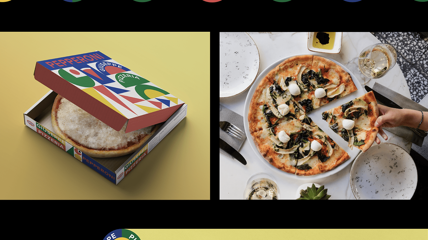 Food  Packaging Pizza pizzeria rebranding design dr oetker Giuseppe pizzeria Pack restaurant