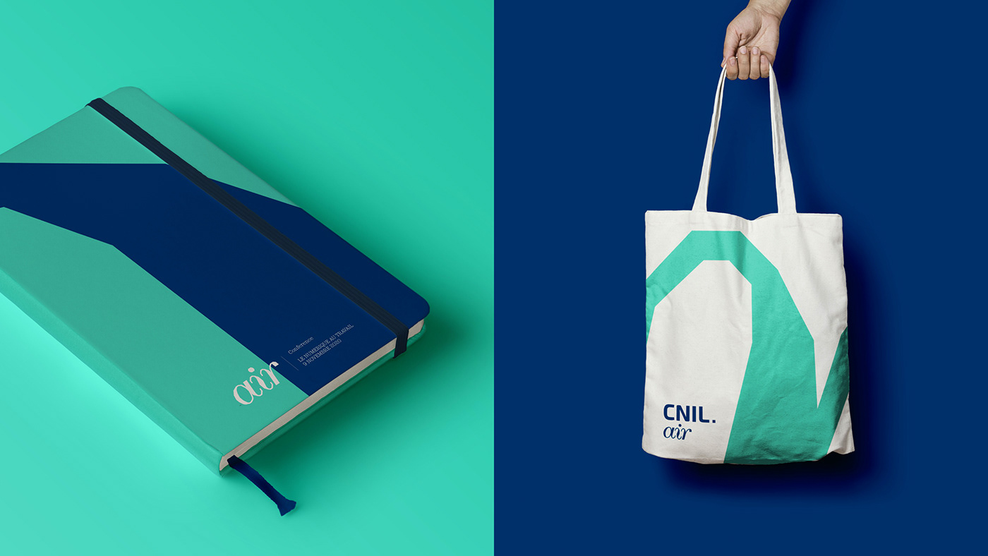 blue branding  CNIL green
