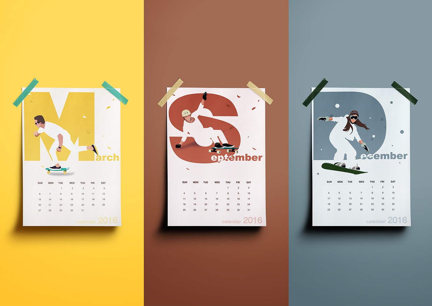 calendar graphic design Board paper