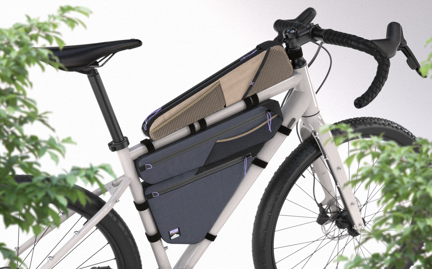 Bike bikepacking bag industrial design  concept design product Render 3D sketch