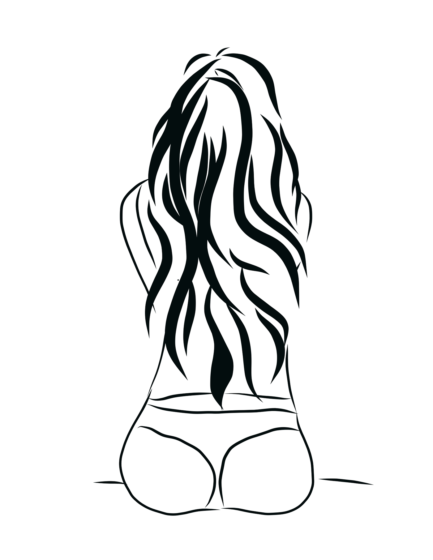 Digital Art  Drawing  ILLUSTRATION  line art Nude Model nudeart nudes nudity portrait sketch