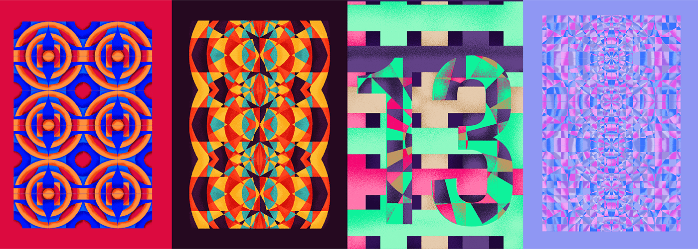 design Patterns grids poster colors graphic art direction 
