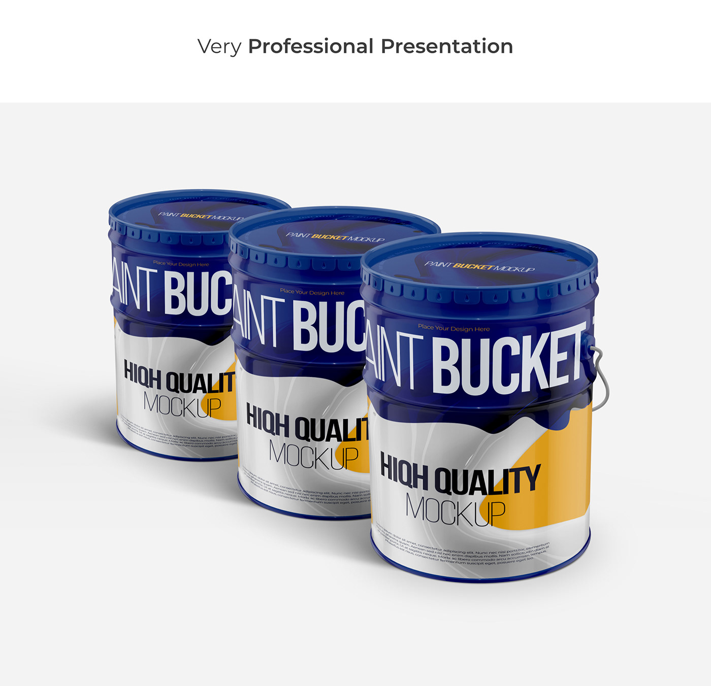 bucket can container design enamel industry Mockup Packaging tin water