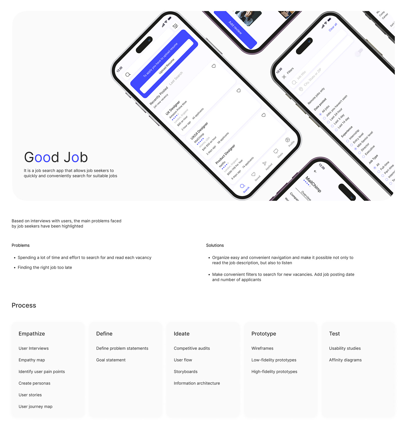 app design process Figma ios Job Search research UI/UX user flows user jorney map Web Design 
