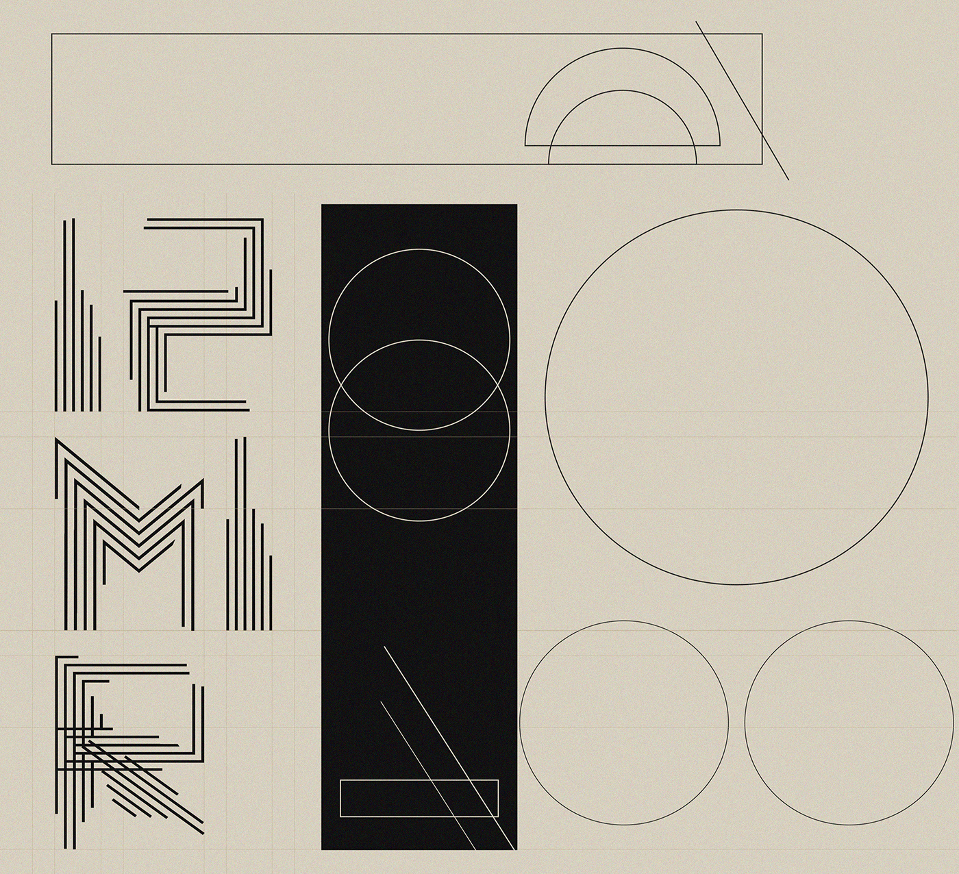 Audio minimal regular shapes sound type typography  