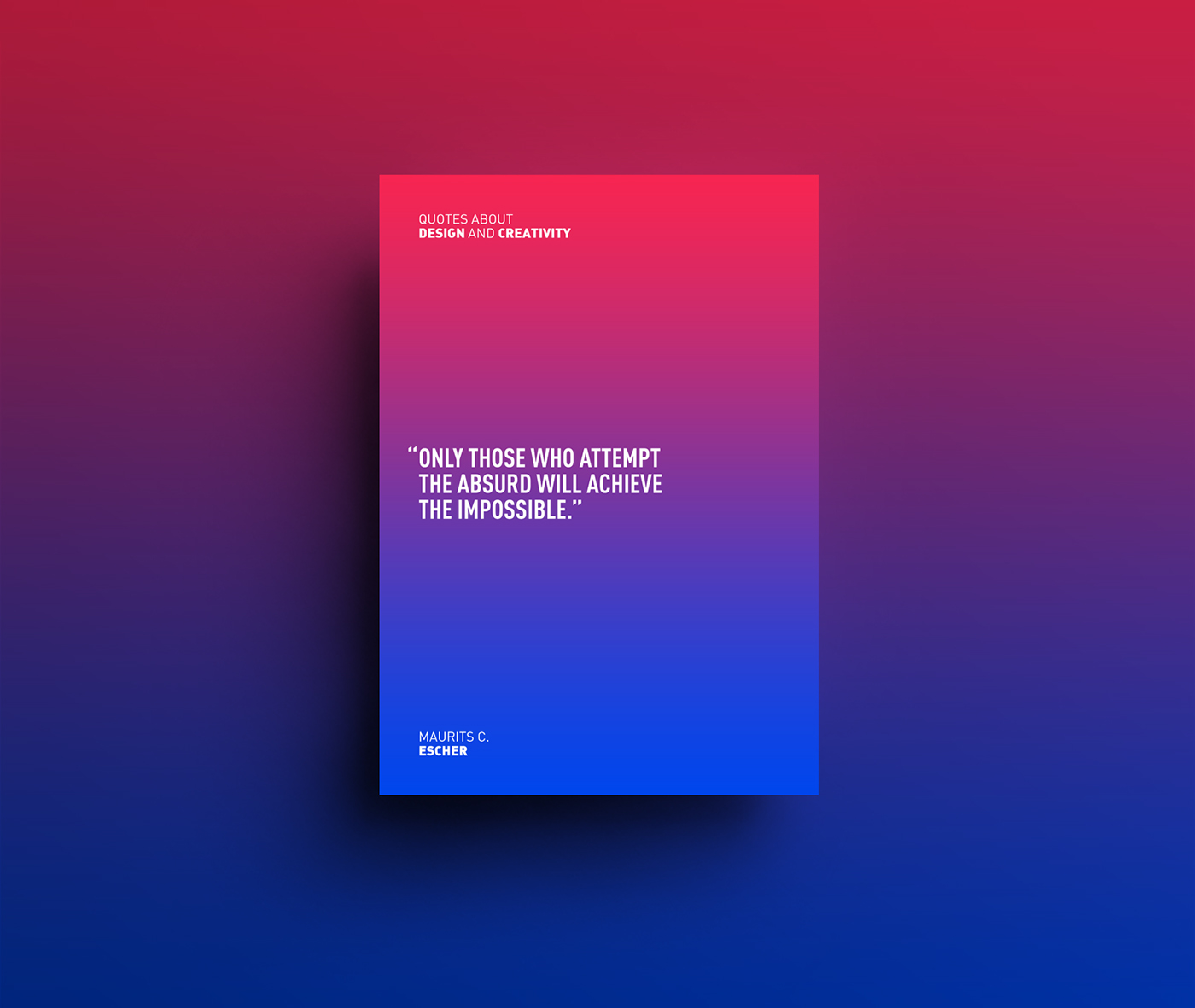 Adobe Portfolio design poster posters gradient colors color Shades visual Layout minimal fresh Quotes quote designquotes
