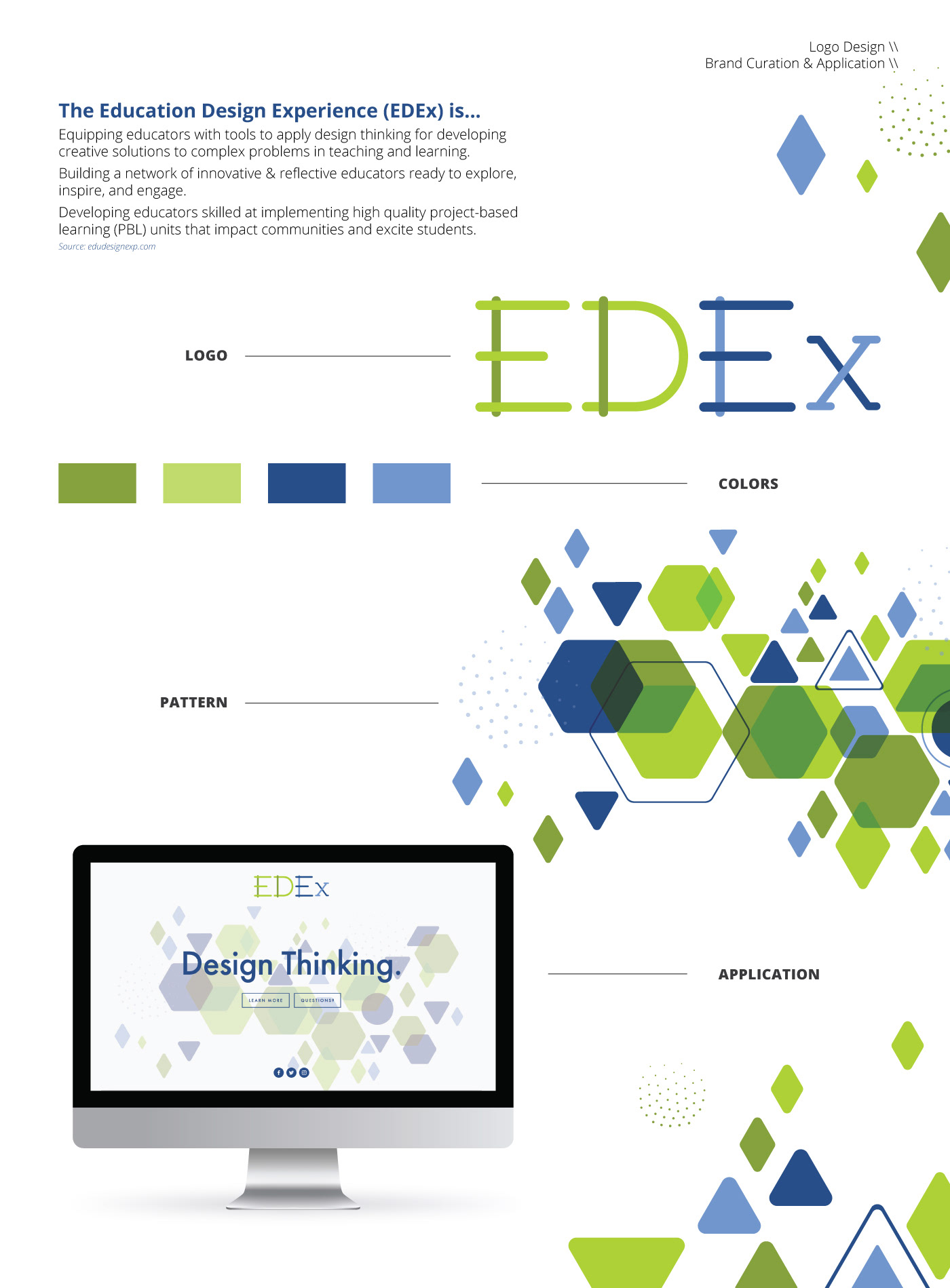 Education edex education design experience design design thinking Logo Design brand Educational Program