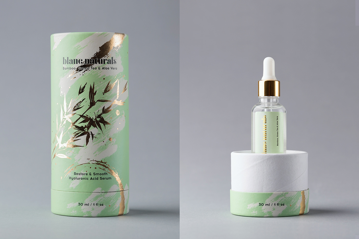 Packaging packaging design branding  gold foil foxtrot poland beauty tube skincare