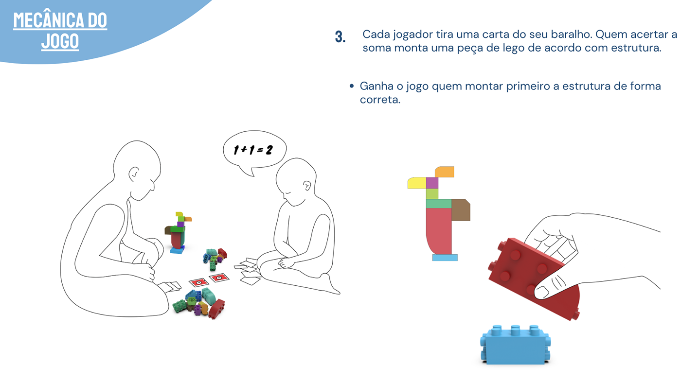 jogo Crianças Legos cartas Aprendizagem