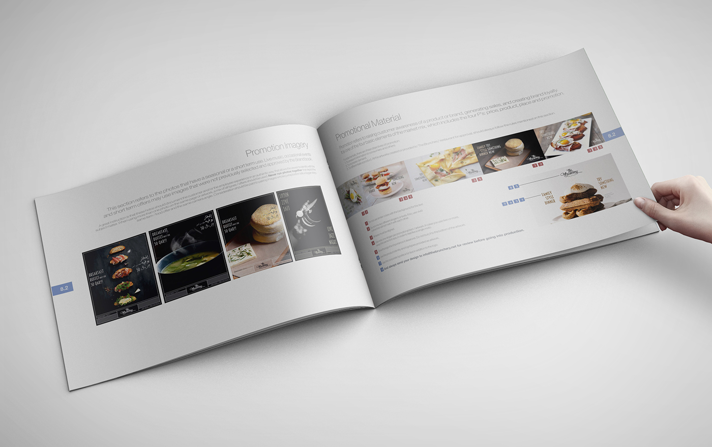brand manual guidelines graphics wrapping & packaging brochure menu leaflet sign way-finding webpage Web Design & Promotion