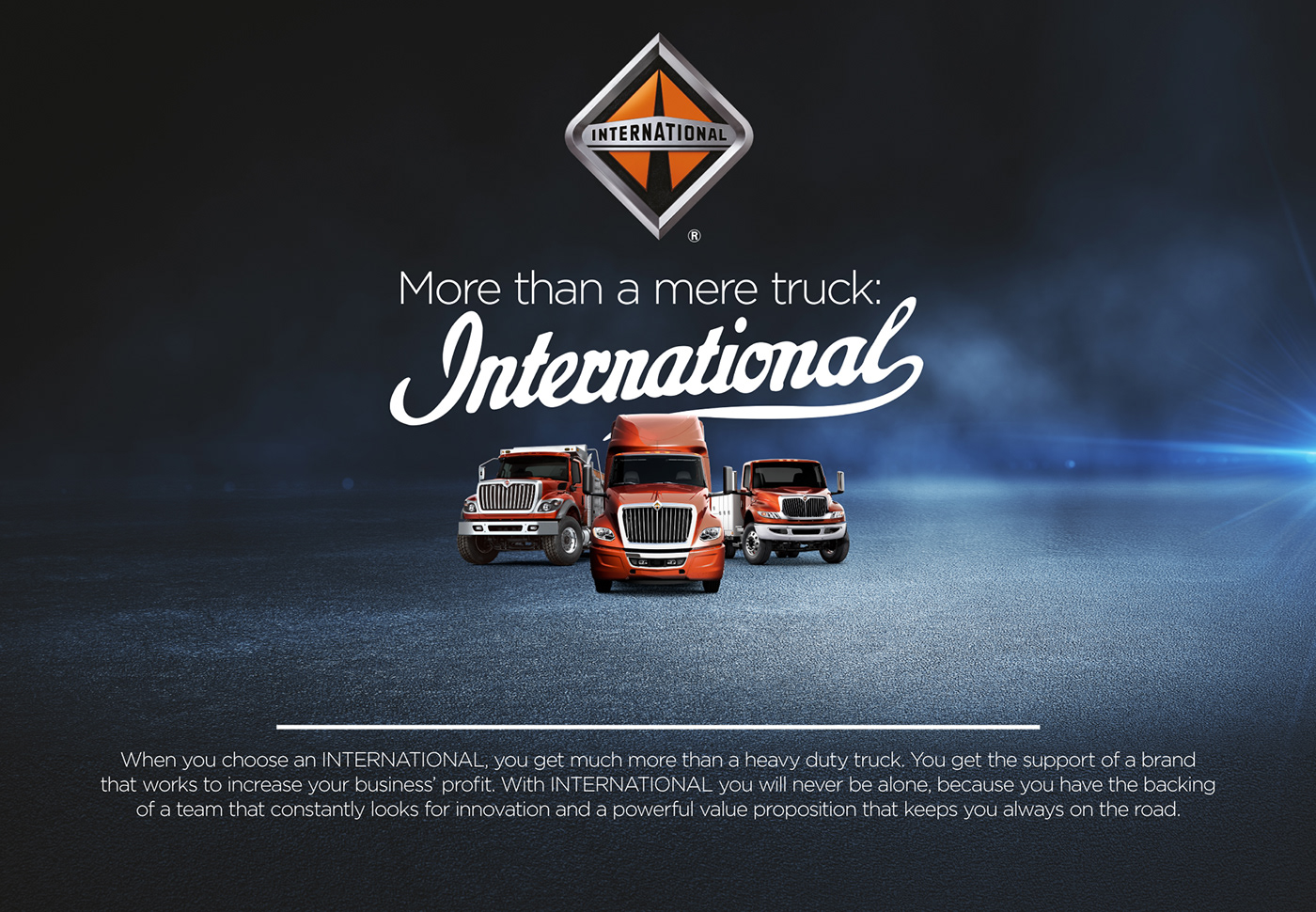 International trucks camiones print mock up retoque retouching  publicidad ads Vehículos