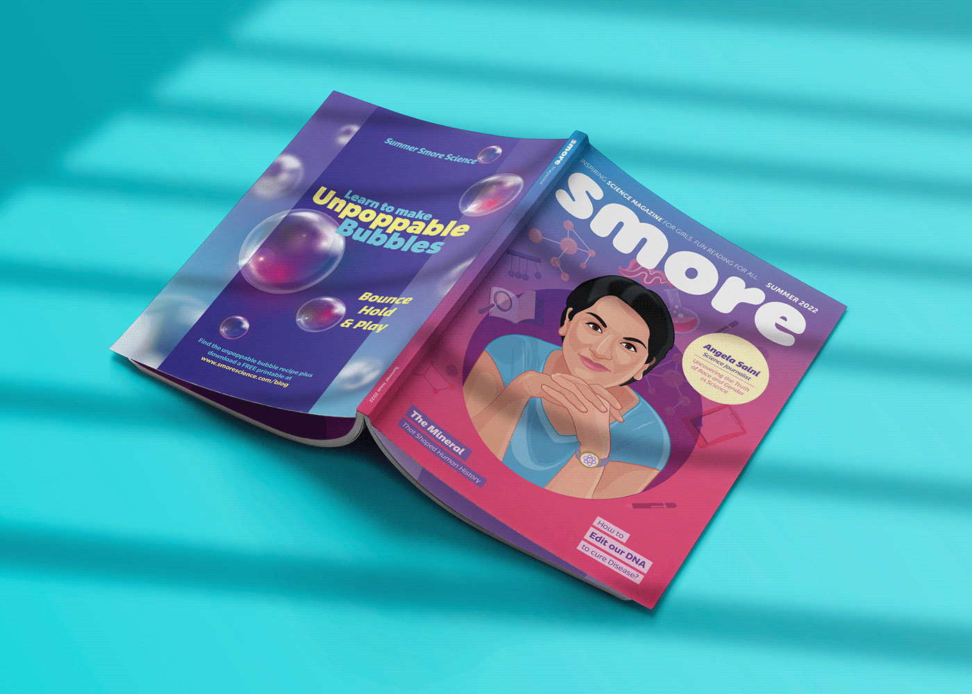 Cover of a kids science magazine named 'Smore science'