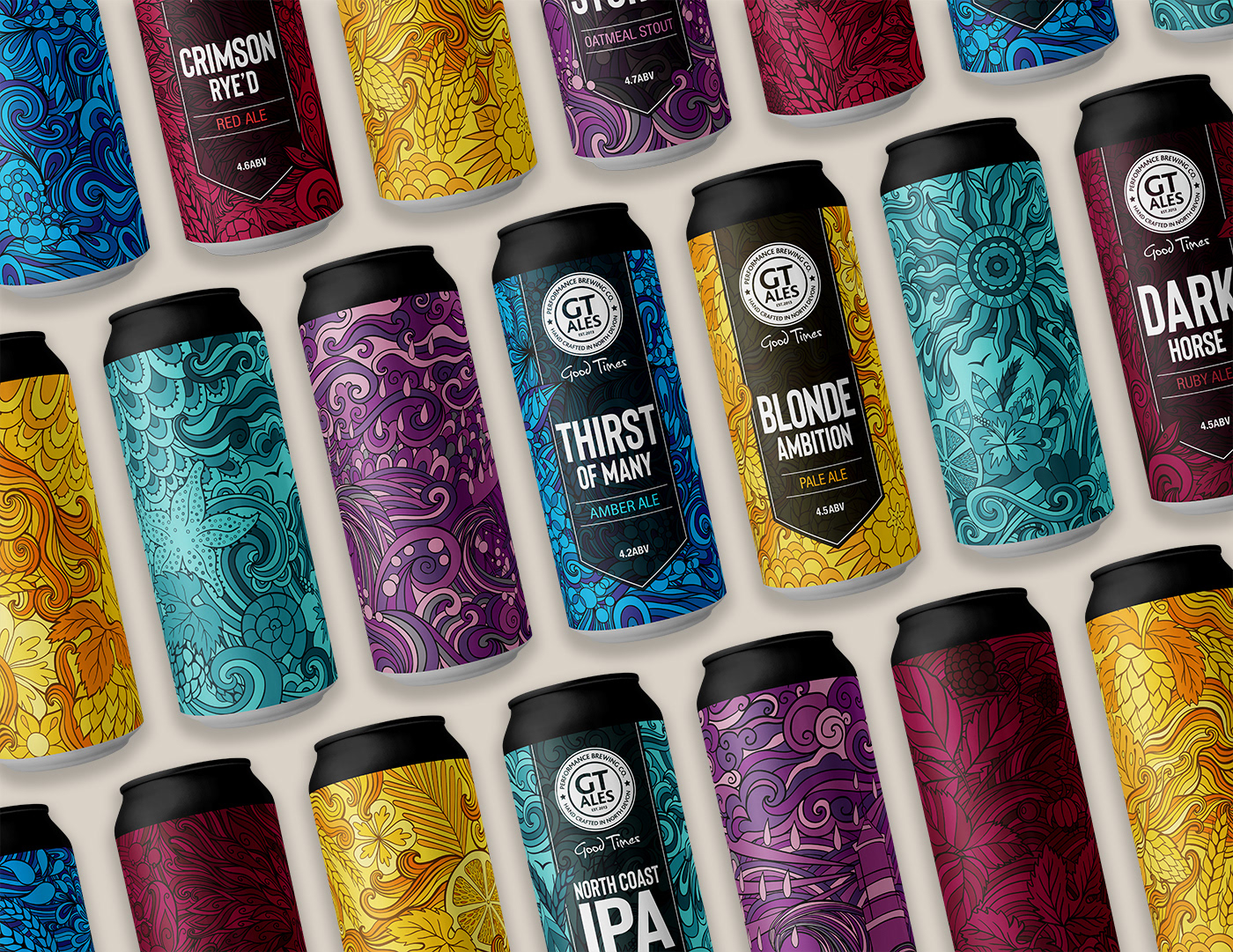 beer craft doodle identity ILLUSTRATION  Label Packaging pattern psychedelic drink