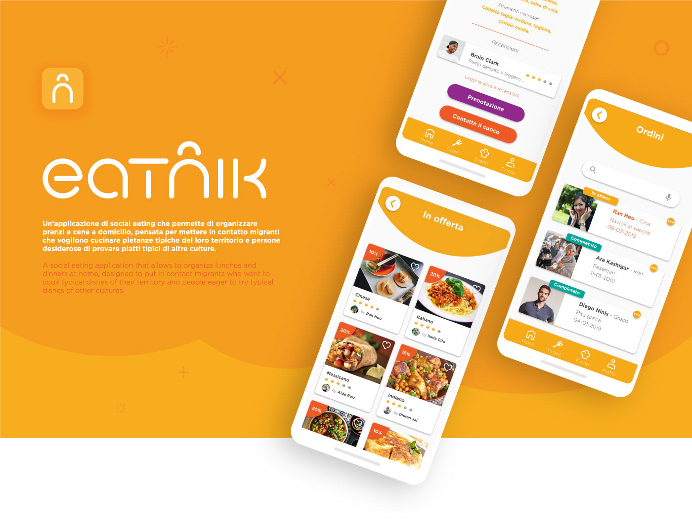 UI/UX Design user experience social eating food app app visual graphic logo user interface design