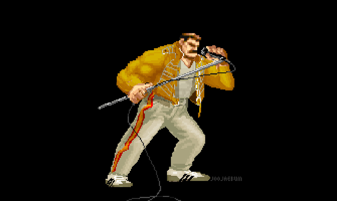 queen capcom game pixelart 8bit joojaebum Final Fight ILLUSTRATION  Fashion 