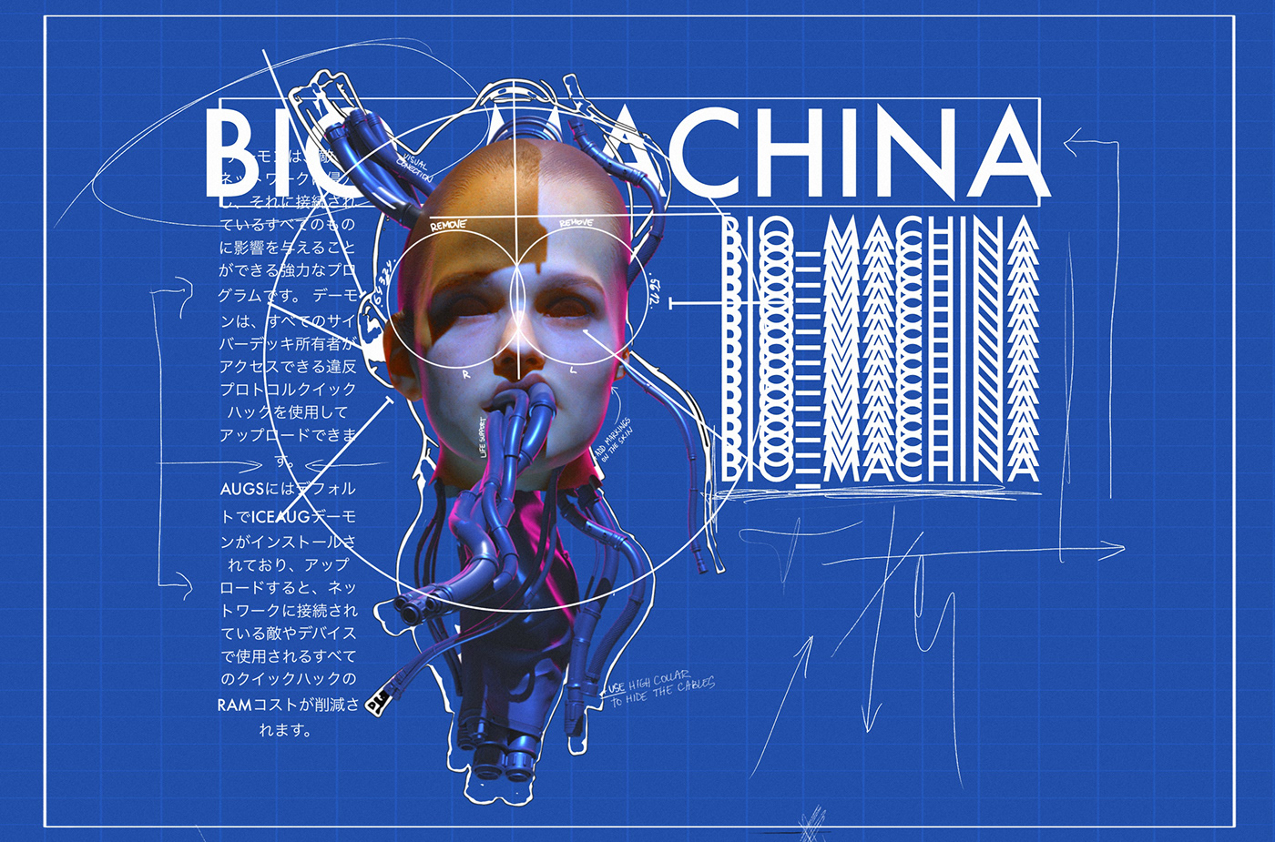 3D 3d art art blender Cyberpunk design future ILLUSTRATION  punk Retro