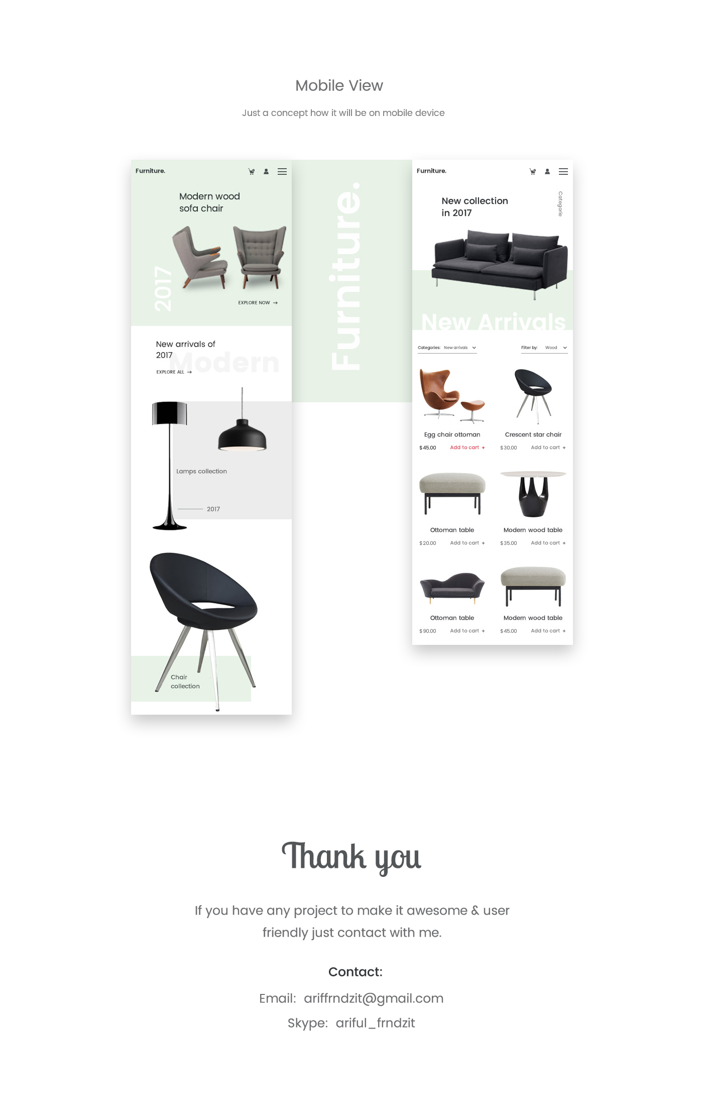 Web Design  uxui furniture Furniture Web Design minimal design user interface design modern minimal furniture web