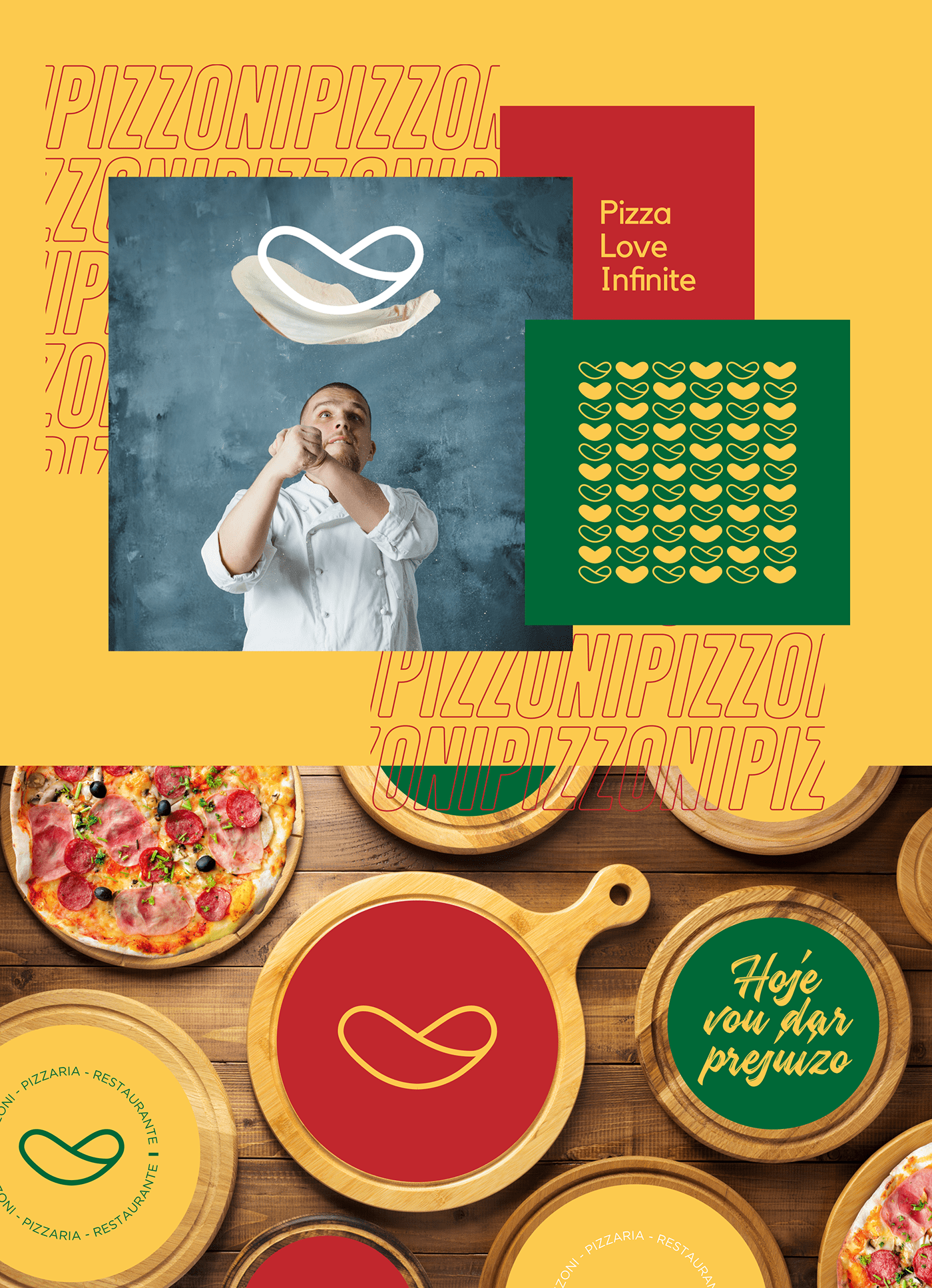 Brand Design Food  ILLUSTRATION  logo Pizza pizzaria Procreate restaurant Rio de Janeiro visual identity