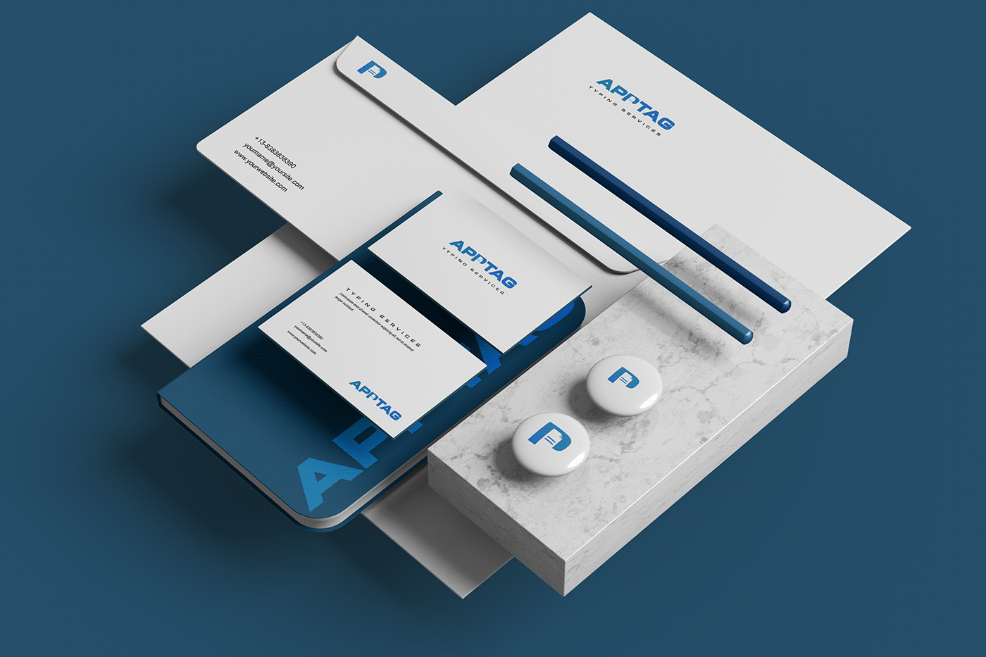 Business Card with Minimal Logo Design