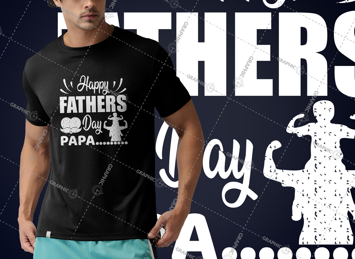 dad design father Father's Day father's day t-shirt graphic design  happy t-shirt typography   vintage t-shirt