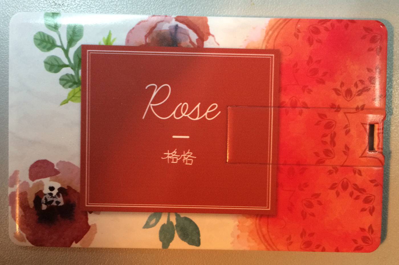 U Card rose postcard cover