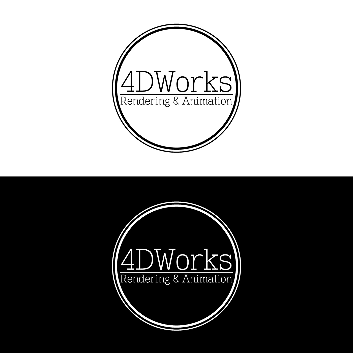 logo 4DWorks motion graphic After effect design