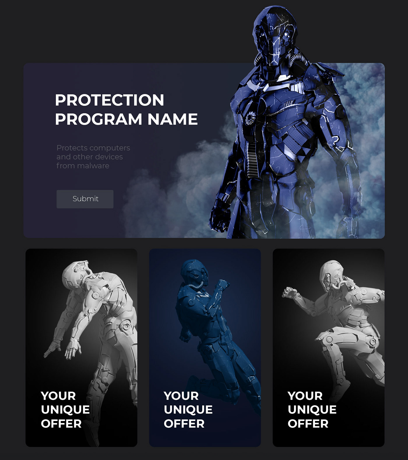 3d design android branding  Collection graphic design  protection robot robot character security Web Design 
