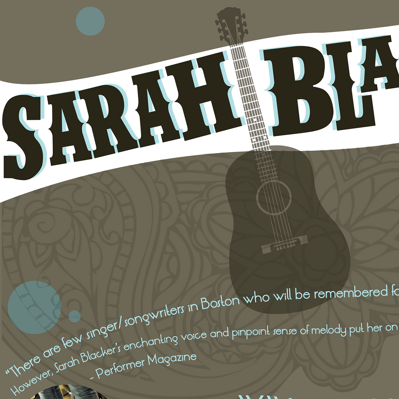  Concert tour sarah blacker poster design perform