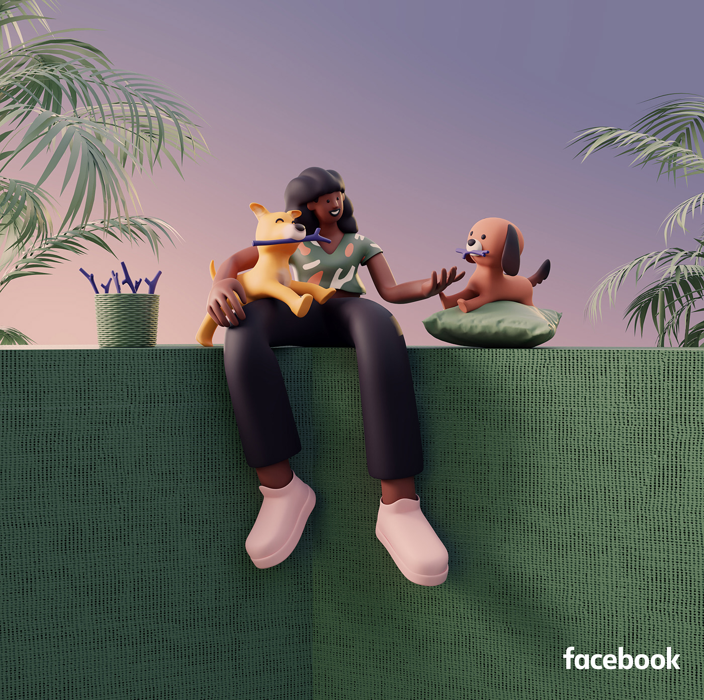 3D illustration Character colorful creative facebook feature ILLUSTRATION  inspiration Leo Natsume trend
